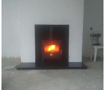 Mendip 8 Multifuel Stove - with slate hearth we installed in West Horsley, Surrey